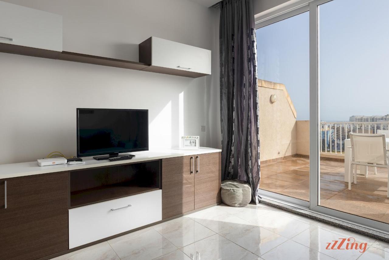 Sunny Penthouse Wterrace And Open Views Apartment St. Paul's Bay Ngoại thất bức ảnh